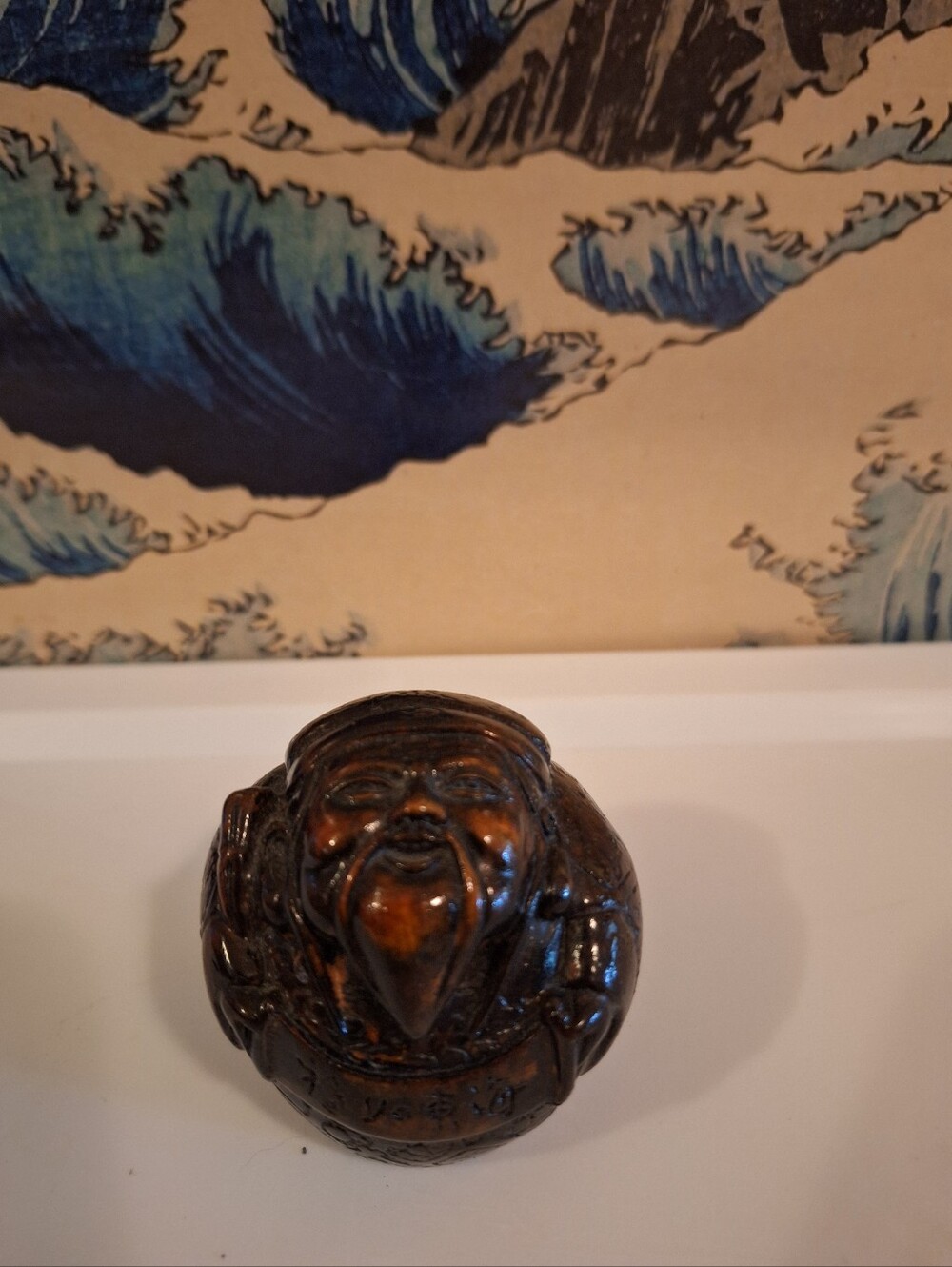 Lucky Ceramic Laughing Buddha Sculpture - Home Art Decor